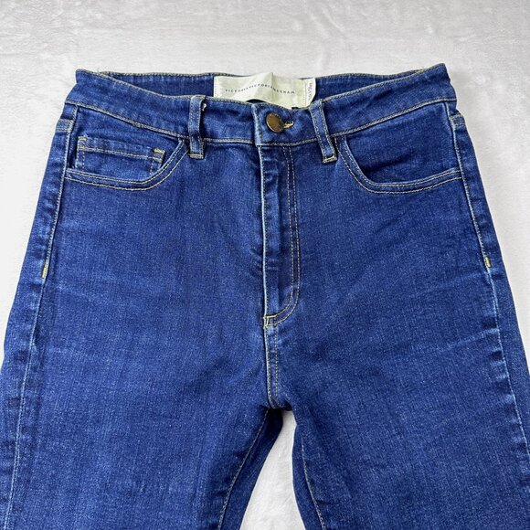 Victoria Victoria Beckham Womens Denim Jeans Slim Fit Dark Wash Sz 26 Minimalist - Picture 7 of 14